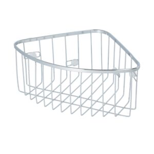InterDesign Suction Stainless Steel Corner Basket White 20 x 27cm InterDesign Suction Stainless Steel Corner Basket White 20 x 27cm